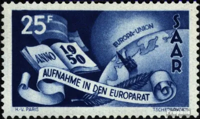 Produktbild von Briefmarken Saarland 1950 Mi 297 gestempelt Europaratsaufnahme