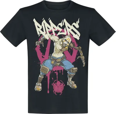 Produktbild von Borderlands T-Shirt Herren Rippers schwarz Fan-Merch, Gaming 100% Baumwolle S