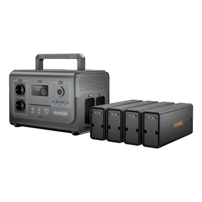 Produktbild von Runhood Rallye 1200 Plus Tragbare Powerstation – 1296Wh Modularer Solargenerator, 1200W AC Leistung (2400W Peak), mit Hot-Swap Akku-System für Camping