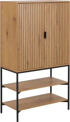 Produktbild von Jaipur Vitrinenschrank 2 Türen, 2 Ablagen Wild Eiche Nachbildung.