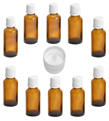 Produktbild von 30ml Apothekerflaschen mit Tropfer, Schrauber, Pipetten, Vereinzler, 100 Stk., Tropferverschluss