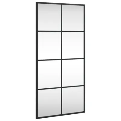 Zdjęcie produktu dla vidaXL Lustro ścienne czarne 40x80 cm prostokątne żelazne