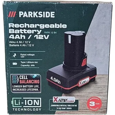 Zdjęcie produktu dla Akumulator parkside papk 12 B3 12V 4AH litowo jonowy do narzędzi