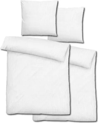 Produktbild von Doppelpack Sleezzz® Musselin Bettwäsche weiß 135 x 200 cm + 80 x 80 cm