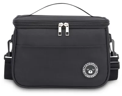 Immagine prodotto di Borsa termica da 9 litri, isolata, pieghevole, portatile, colore nero, dimensioni 28x18x18 cm