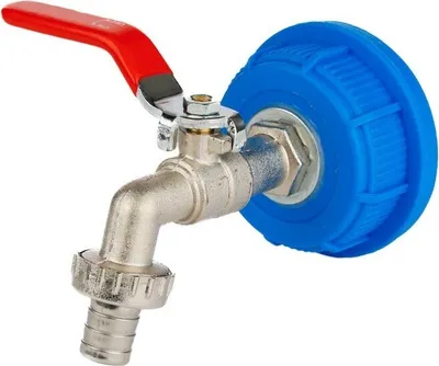 Image de Ecrou 61 mm avec robinet rouge 1/2