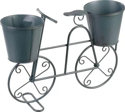 Productafbeelding van MagicHome Mecco decoratie, plantenstandaard voor 2 potten, rond, 50x15x37 cm