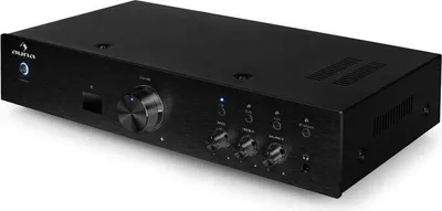 Produktbild von Auna Verstärker, HiFi Stereo Mini Verstärker, HiFi-Verstärker mit Bass & Treble Regler, 1 Kanal Audio-Verstärker, Stereo-Verstärker Lautsprecher mit Fernbedienung & AUX-Anschluss, AV Receiver