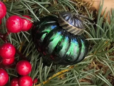 Produktbild von Christbaumkugel Zapfen klein, grün