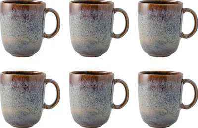 Zdjęcie produktu dla like. by Villeroy & Boch Lave Beige Zestaw 6 kubków z uchwytem z ceramiki 400 ml