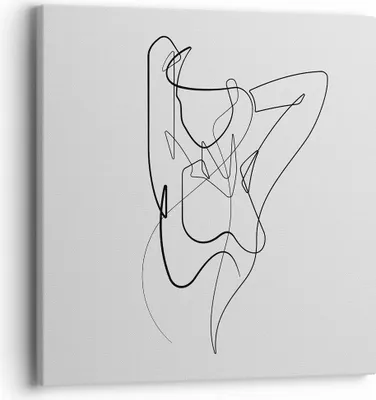 Produktbild von Bild auf Leinwand - Leinwandbild - Einteilig - Frau Bleistift Linie - 40x40cm - Wand Bild - Wanddeko - Wandbilder - Leinwanddruck - Bilder - Wanddekoration - Leinwand bilder - Wandbild - AC40x40-4991