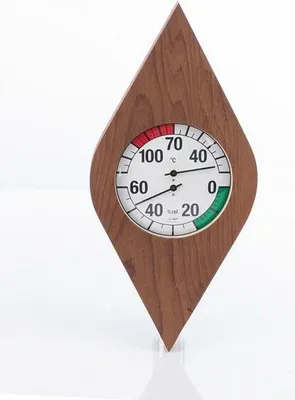 Produktbild von Eliga Klimamesser für Sauna weiß Ø135mm in Thermoholzrahmen