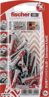 Produktbild von Dübel DUOPOWER 6X30 S K DE