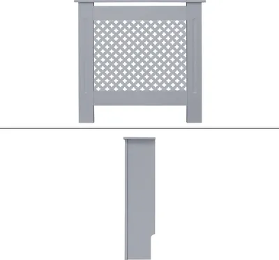 Obrázok produktu pre ML-Design kryt na radiátor so vzorom včelieho plástu 78x19x82 cm, sivý, z lakovanej MDF, kryt na radiátor do spálne obývačky