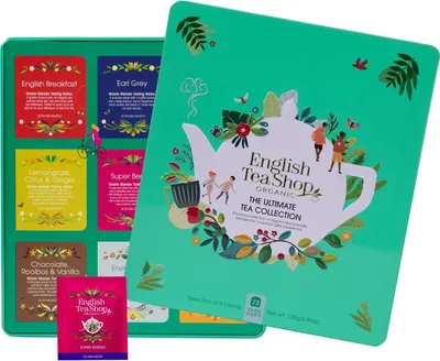 Produktbild von ETS - Tee-Kollektion in edler Metalldose "Ultimate Tea Collection", BIO, 72 Teebeutel