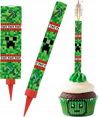 Produktbild von FOUNTAIN Cake Flare PIXELE Pixel Computerspiel Geburtstag 18cm