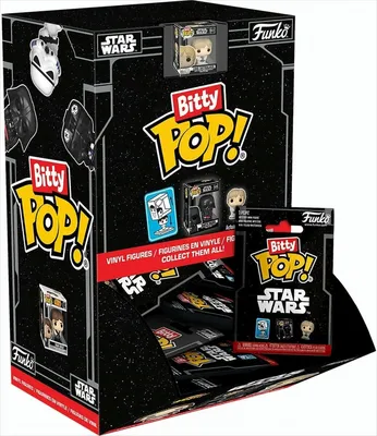 A display box of Star Wars Bitty Pop! vinyl figures.