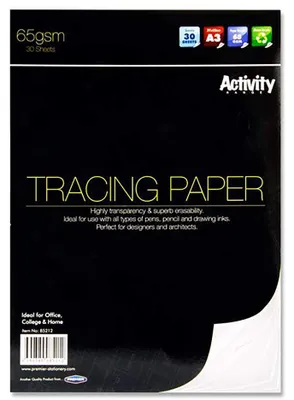A3 Transparentpapier Block, 30 Blatt, 65 g/m², zum Zeichnen
