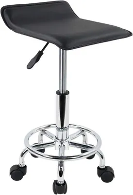 Immagine prodotto di Sedia da ufficio regolabile con poggiapiedi - Sedie da ufficio 45-61 cm -  nera