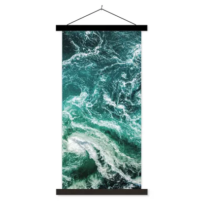 Produktbild von MuchoWow® Textilposter Ozean - Wasser - Meer - Luxus - Grün - Türkis 60x120 cm mit schwarzem Rahmen - Magnete
