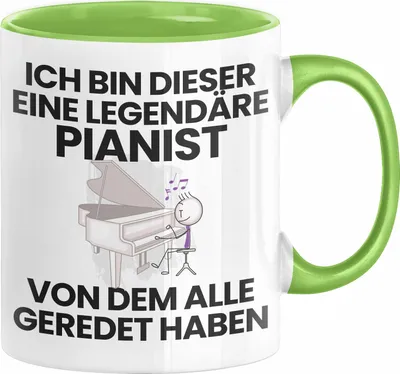 Produktbild von Pianist Geschenk Tasse Lustige Geschenkidee Geburtstag für Pianist Ich Bin Dieser Legendäre Pianist Von Dem Alle Geredet Haben Kaffee-Becher (Grün)