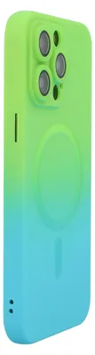 Produktbild von Für Apple iPhone 16 Pro Max MagSafe Silikon Hülle Linsenschutz Regenbogen-Design