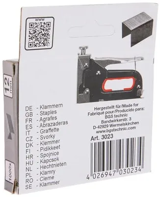 Produktbild von KRAFTMANN 3023 Klammern á 1000 Stück, 12 mm