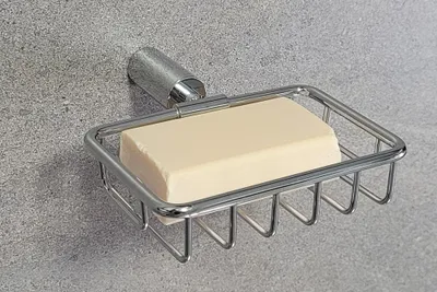 Produktbild von Bad Seifenhalter Drahtkorb Wandmontage verchromt Messing Mindora OBI Seifenablage