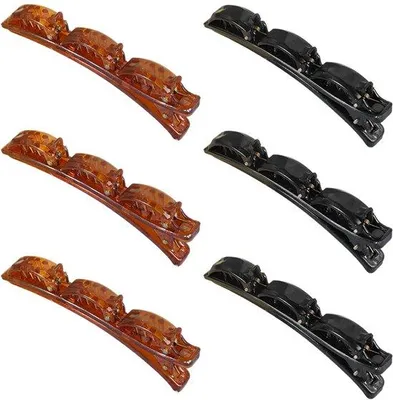Obrázek produktu pro Růžové sponky do vlasů pro holčičky, neklouzavé, ve tvaru motýla