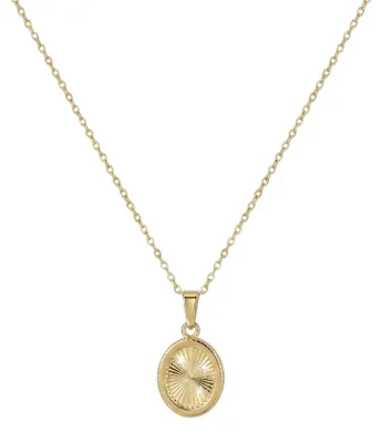 Produktbild von 375 Echtgold Kette ovaler Anhänger Damen