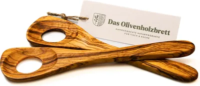 Produktbild von 2er Set Risottolöffel aus Olivenholz 35 cm