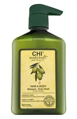 Produktbild von CHI Naturals with Olive Oil Hair & Body Shampoo Shampoo für Haare und Körper 340 ml