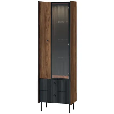 Produktbild von Vitrine PRESTI 03 warmia walnuss / schwarz