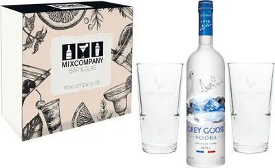 Produktbild von Geschenkset - Grey Goose Vodka 0,7l 700ml (40% Vol) + 2x Cocktail Gläser