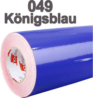 Produktbild von (5,60€/m²) Oracal® Möbelfolie 049 Königsblau Glanz 31,5 cm Breite Laufmeterware selbstklebende Folie Plotterfolie Klebe Folie Oracal 621 Küchenfolie
