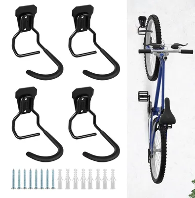 Immagine prodotto di 4 ganci robusti per bicicletta da montare a parete