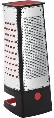 Produktbild von Silit 21.4130.2759, Box Reibe, Schwarz, Rot, Edelstahl, Kunststoff, Edelstahl, 18/10 Cr.Ni. Stainless Steel, 110 mm, 110 mm
