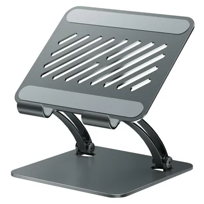 Produktbild von Tablet Halterung, Zweistabig Verstellbarer Aluminium Desktop-Ständer, Kompatibel mit 4,7-16,5" iPads, Surface-Tablets, Tragbaren Monitoren