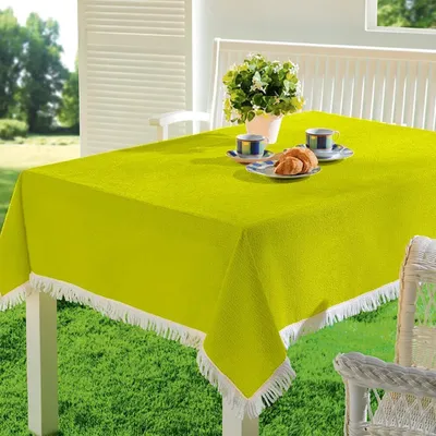 Produktbild von EMHELLE Gartentischdecke Garten Balkon Terrasse 130 x 160 cm, Apfelgrün