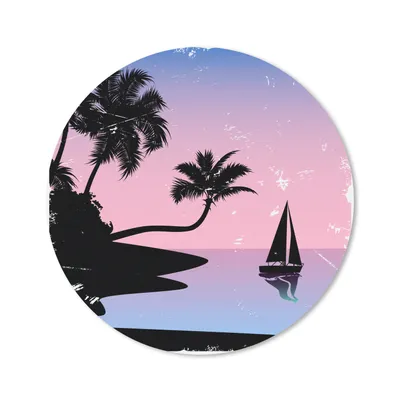 Produktbild von MuchoWow® Mauspad Mousepad Segelboot - Meer - Nacht 30x30 cm - Mousepads - Maus Mat - Pad - Mausunterlage - Tischunterlage - Schreibtischmatten