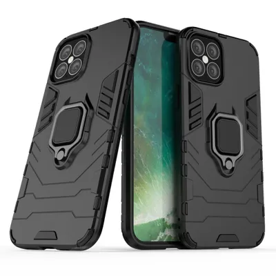 Produktbild von Dauerhafte Ring Armor Hülle für iPhone 12 Pro Max - Schwarz KP9712