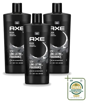 Produktbild von 3 x AXE Black Duschgel - 700 ml - Vorratspackung - 3 Stücke