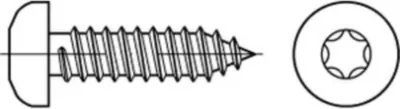 Produktbild von Reyher  Linsenblechschrauben ISO14585 A2 4,8x90 -C-T25 A 2 (100 Stück)