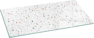 Zdjęcie produktu dla Szklana płyta podłogowa 125x50 cm - Kominek - Szklana płyta kominkowa - Szkło ochronne - Płyta chroniąca przed iskrami - Szklana płyta podłogowa ognioodporna - Płyta chroniąca przed ciepłem - Ochrona podłogi wykonana ze szkła - Wzór z małymi kształtami