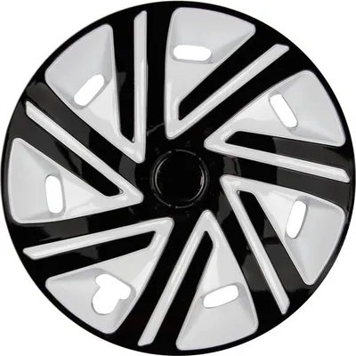 Obrázok produktu pre 4x PREMIUM DESIGN kryty kolies PAINTED 15 INCH #49 Black White