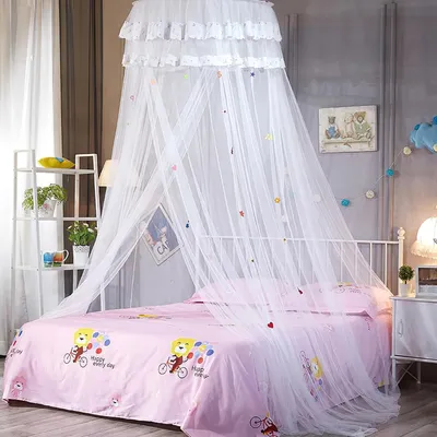 Produktbild von Moskitonetz für Kinderzimmer, weiß, Betthimmel für Bett, für Schlafzimmer