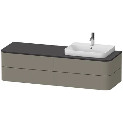 Produktbild von DURAVIT HP4973R9292 WTU HappyD2+ wandh.,408x1600x550mm