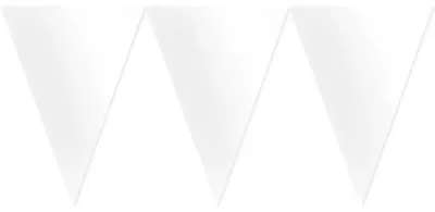 Produktbild von amscan Wimpelkette weiß 450 cm