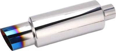Produktbild von Auspuffschalldler Blau 2ininlet 3Inoutlet Edelstahl -Stahlschalldämpfer Baumwoll Universal