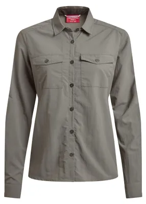 Image de Craghoppers - Chemise « Loukkos » pour femme, Nosilife, manches longues CG2419 (34 DE) (vert)